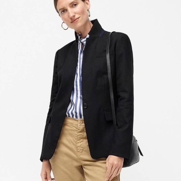 J. Crew Jackets & Blazers - J. Crew Black Regent Blazer in Wool Flannel Sz 10